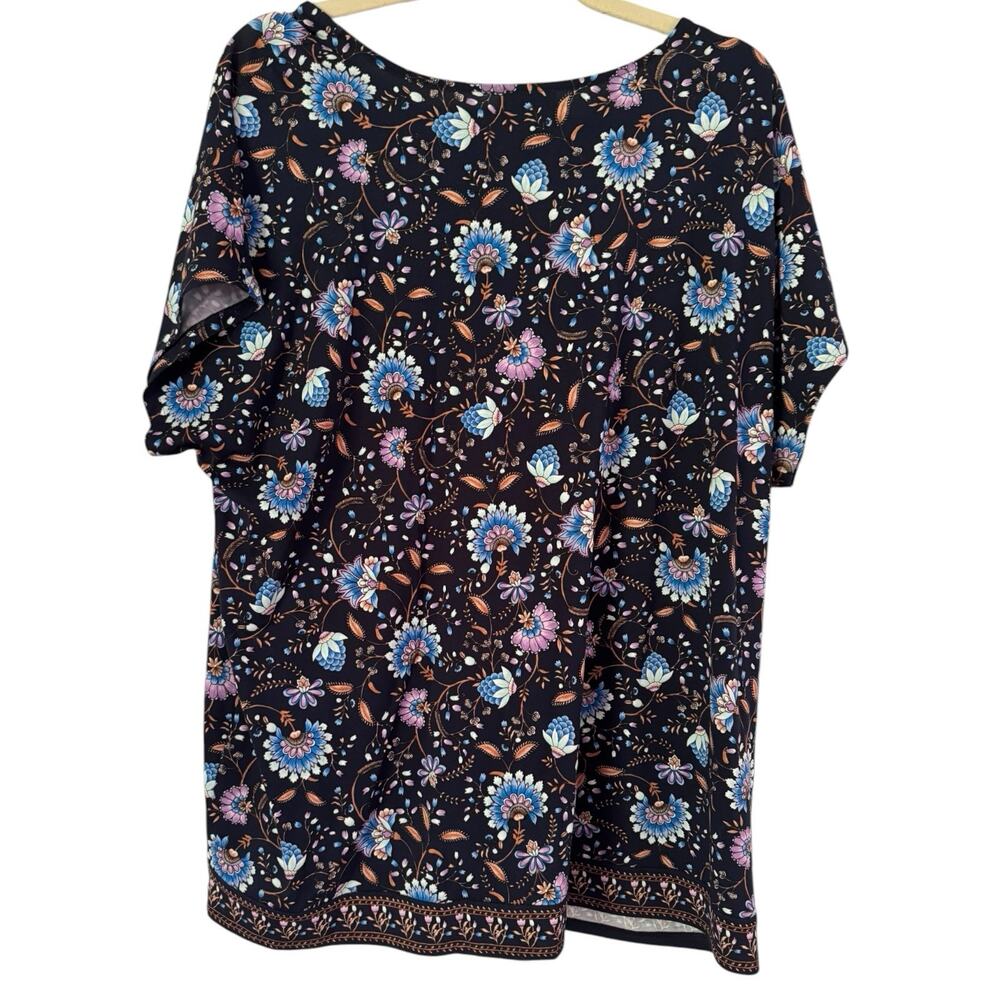 J. Jill Wearever Collection Floral Shirt & Pants Knit Set Women’s Size XL - Picture 3 of 9